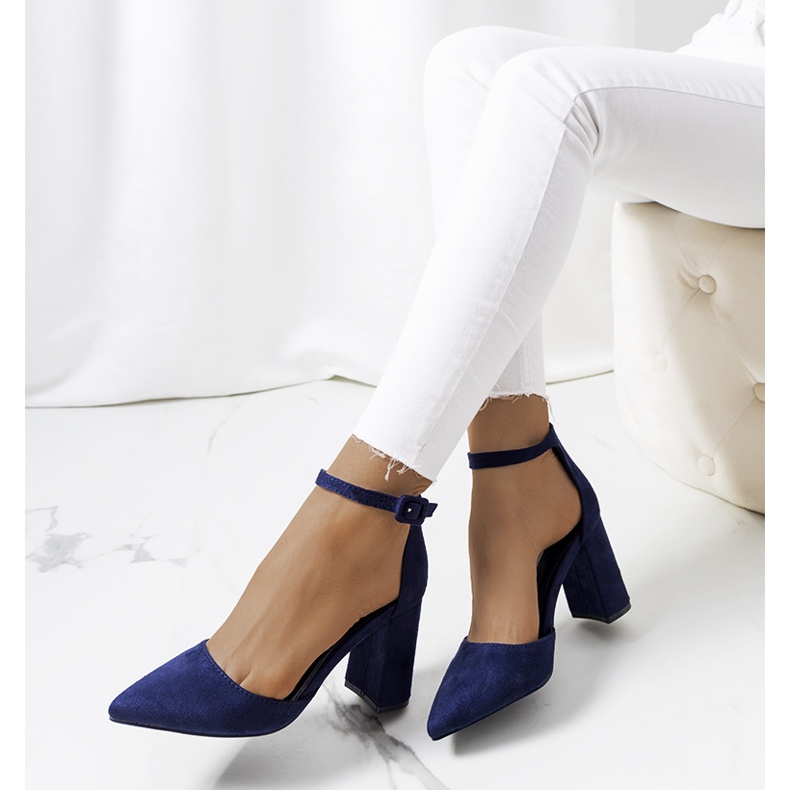 Décolleté blu navy sul palo Groen 1