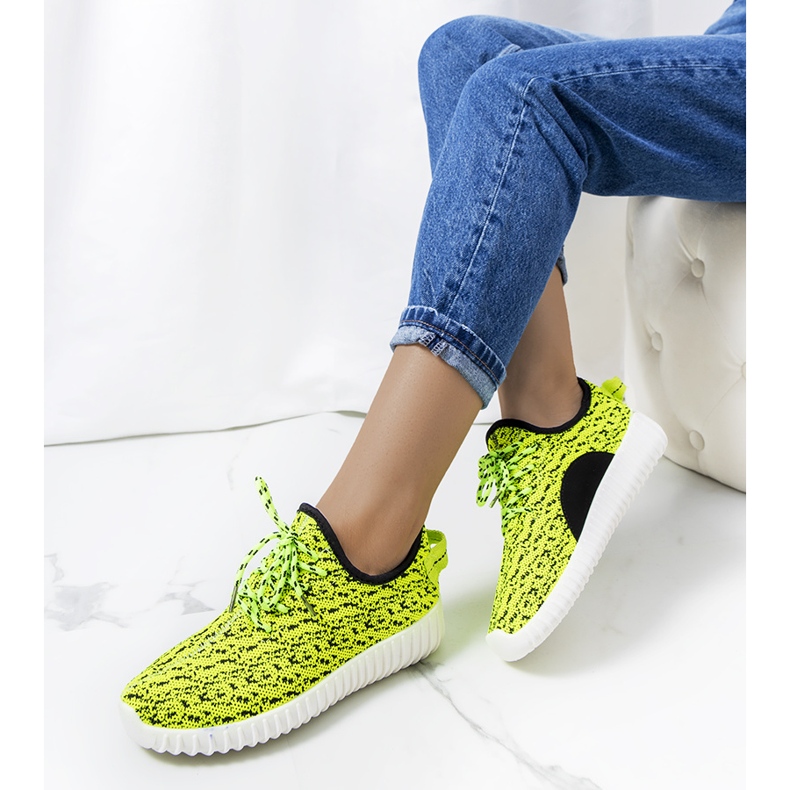 Sneakers al neon verde Mulder nero 1