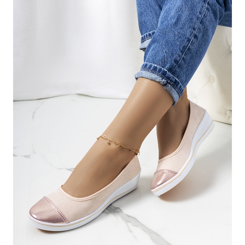 Sneaker con zeppa Barrie beige 1