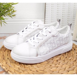 Sneakers bianche Bugatti W JJ253151 beige bianco d'oro 2