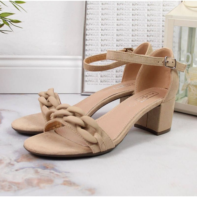 Sandali su palo beige con catena W Filippo 2
