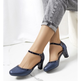 Décolleté Stayner lucide blu navy 1