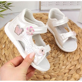Sandali bianchi con velcro All'American Club bianco 1