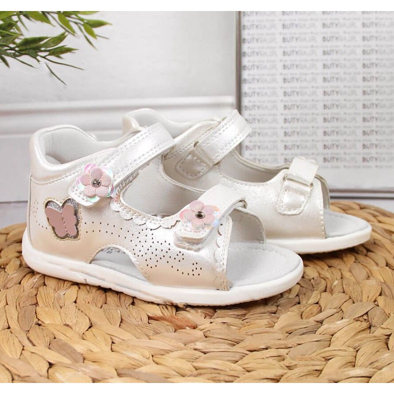 Sandali bianchi con velcro All'American Club bianca 2