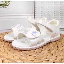 Sandali bianchi con velcro All'American Club bianca 2