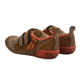 Scarpa in pelle con velcro Bartek 28764-70Q marrone arancia 4
