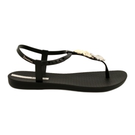 Infradito con Decoro Ipanema 83182 nero 23526 argento d'oro 1
