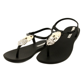 Infradito con Decoro Ipanema 83182 nero 23526 argento d'oro 4