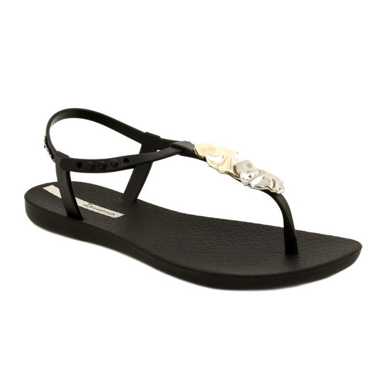 Infradito con Decoro Ipanema 83182 nero 23526 argento d'oro 2