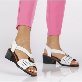 Sandali in pelle Filippo DS2308 / 22 Wh bianco bianca 1