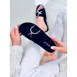 Pantofole Tara Black con suola in sughero nero 2
