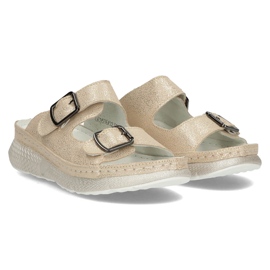 Ciabatte in pelle Filippo DK3516/22 Go golden d'oro 1