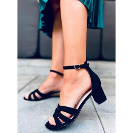 Sandali con tacco Avium Black nero 2