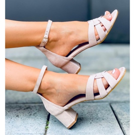 Sandali con tacco Avium Beige 2