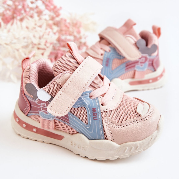 PJ2 Scarpe sportive per bambini in tessuto rosa natina 2