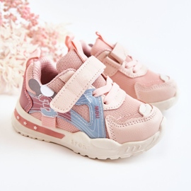 PJ2 Scarpe sportive per bambini in tessuto rosa natina 1