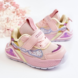 Scarpe sportive leggere per bambini rosa Snoopy 1