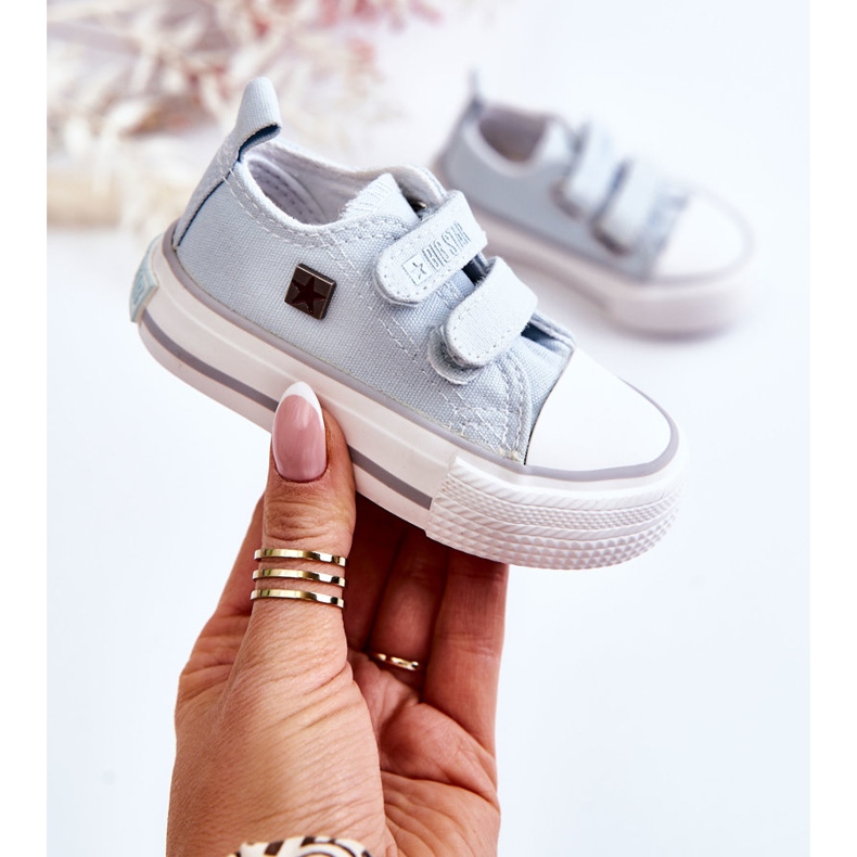 Sneakers da Bambino con Velcro Big Star HH374204 Blu 1