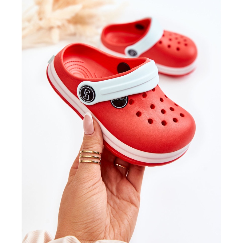 Comode pantofole per bambini Crocs Red Colly rosso 1