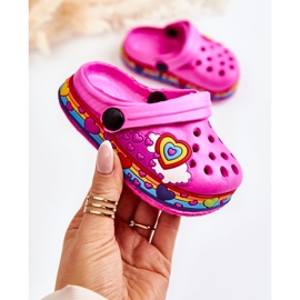 Ciabatte in schiuma per bambini Kroks Fuchsia Charie rosa 2