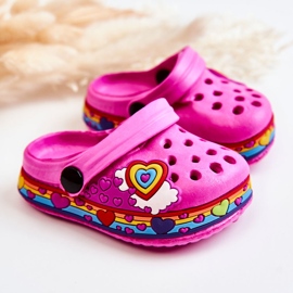 Ciabatte in schiuma per bambini Kroks Fuchsia Charie rosa 1