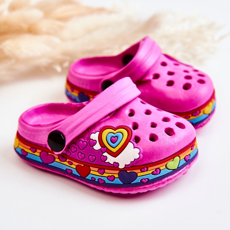 Ciabatte in schiuma per bambini Kroks Fuchsia Charie rosa 1