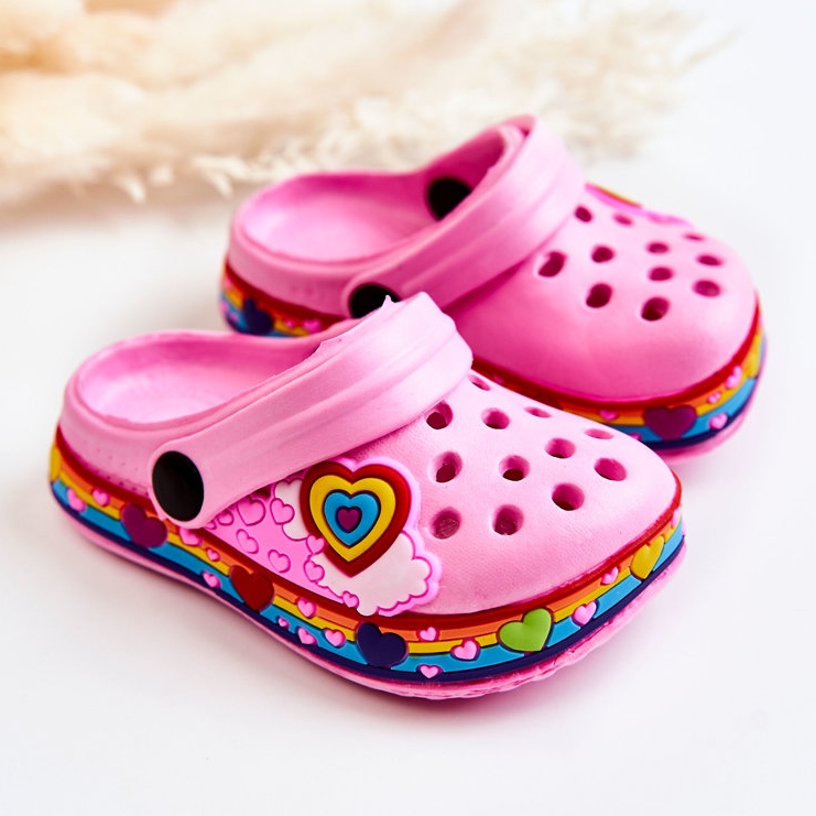 Ciabatte per bambini in schiuma Crocs rosa Charie 2