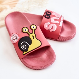 Ciabatte a chiocciola rosa scuro per bambini leggere 2