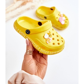 Ciabatte per bambini con cavallo leggero con decorazione Bertis gialla giallo 1