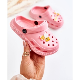 Ciabatte per bambini leggere con decorazione rosa Bertis 1