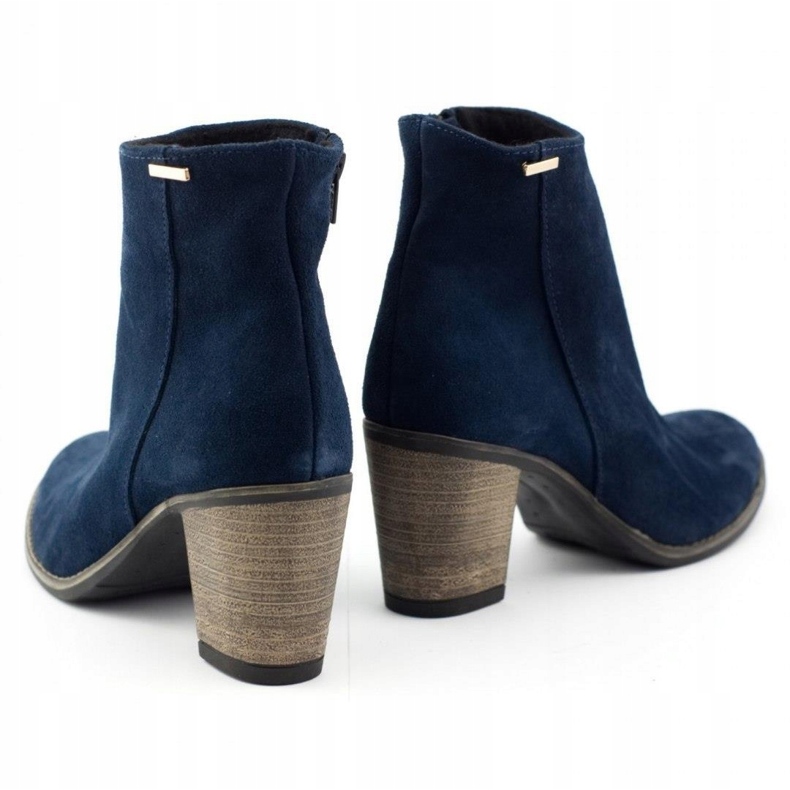 Olivier Sara Stivali blu navy con tacco alto 3