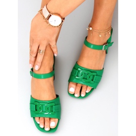 Sandali con tacco basso Iona Green verde 2