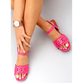 Sandali con tacco basso Iona Fushia rosa 1