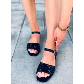 Sandali con tacco basso Iona Black nero 2