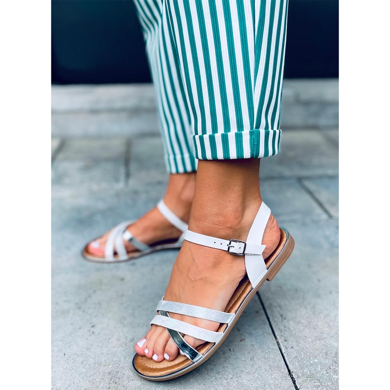 Sandali da donna Celia White bianca 1