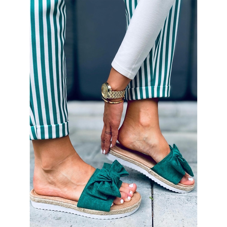 Espadrillas con fiocco Viola Green verde 2