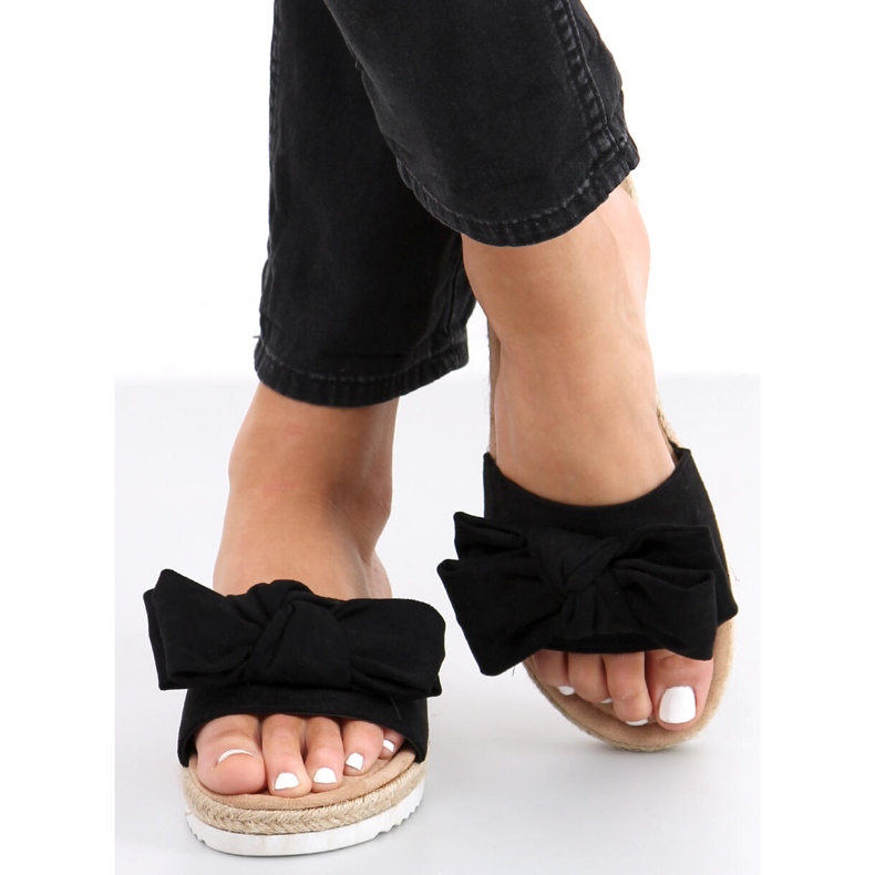 Espadrillas con fiocco Viola Black nero 1