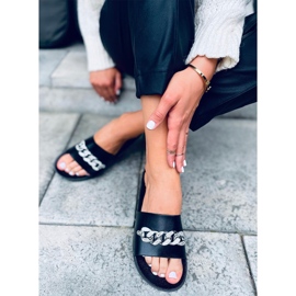 Ciabatte Tilia nere con catena nero 2