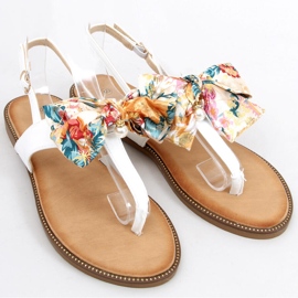 Infradito con fiocco Odette White bianca 1