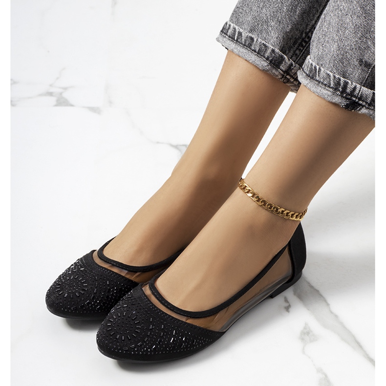 Ballerine Malene nere semitrasparenti nero 1