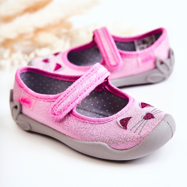BEFADO S.A. Ciabatte Ballerina Befado Cats 114X451 Rosa-Grigio 1