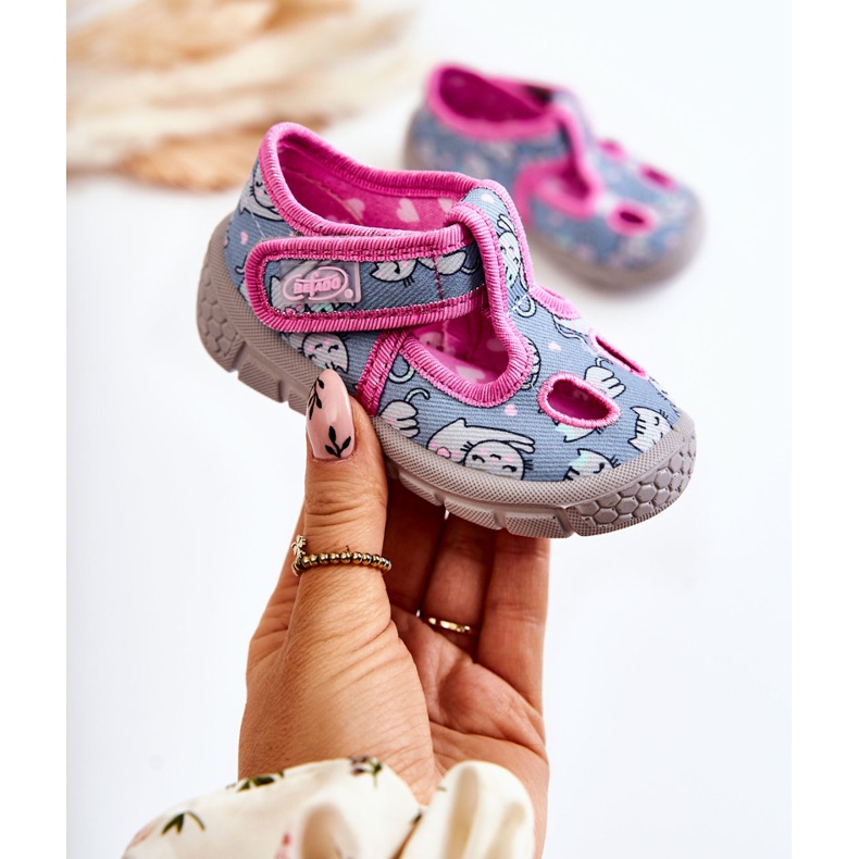BEFADO S.A. Scarpe Ciabatte Befado Cats 533P014 Blu-Rosa 1