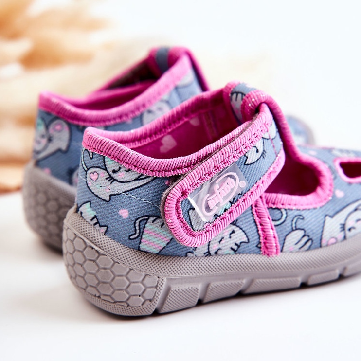 BEFADO S.A. Scarpe Ciabatte Befado Cats 533P014 Blu-Rosa 2