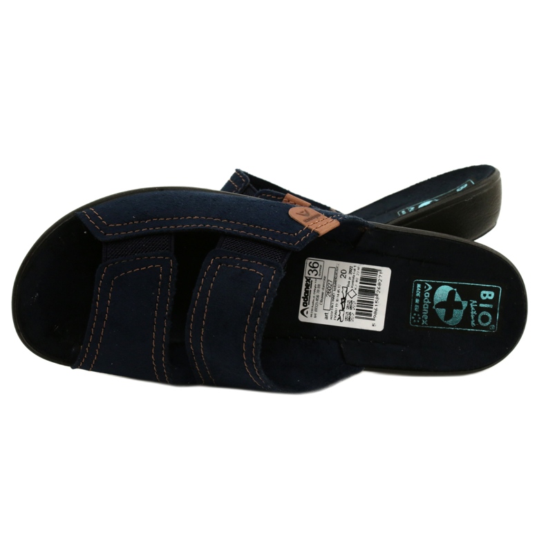 Adanex Ciabatte da donna BIO Nature 26027 Blu navy 5