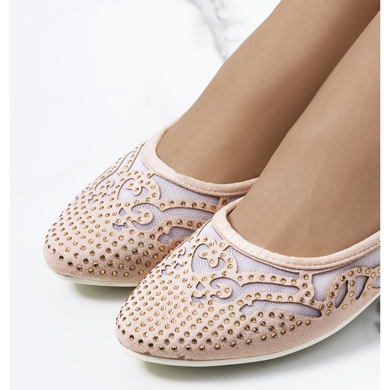 Ballerine beige con decorazioni Selam traforate 1