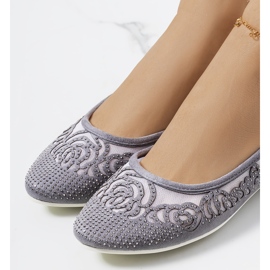 Ballerine grigie con decorazioni Astrid traforate grigio 2