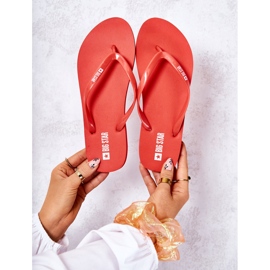 Infradito da donna Big Star JJ274A384 rosse rosso 2
