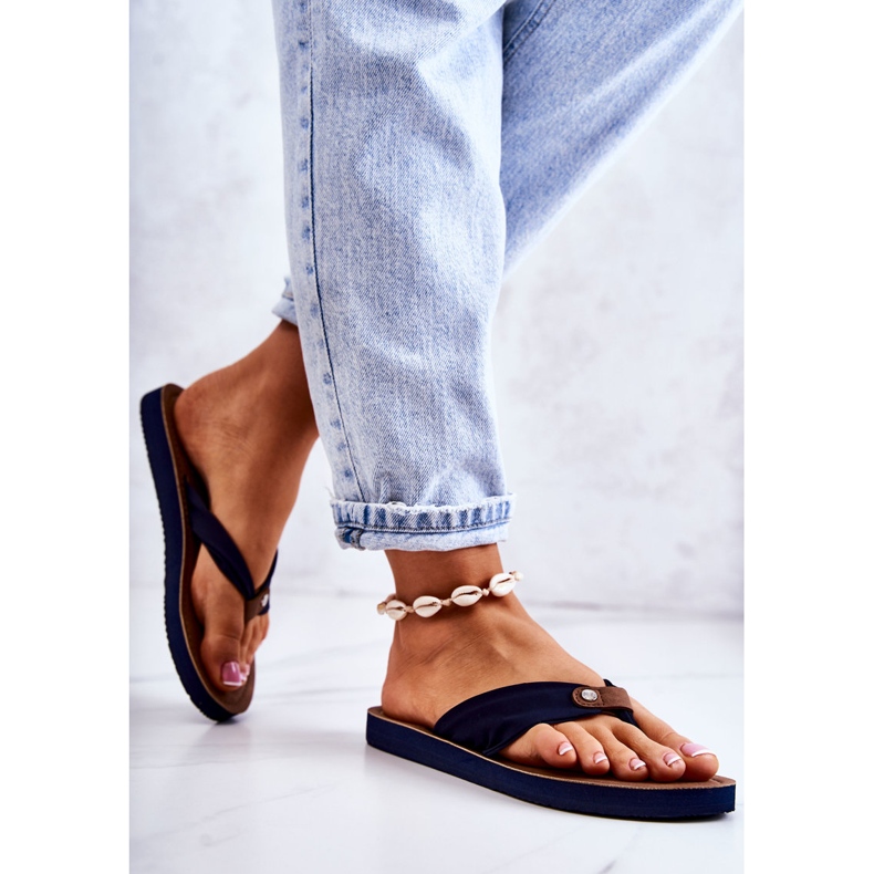 Materiale infradito da donna Big Star JJ274A346 Navy Blue blu navy 2