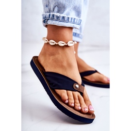 Materiale infradito da donna Big Star JJ274A346 Navy Blue blu navy 1