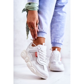 Sneakers Da Donna Scarpe Sportive Con Maglia Sallis Bianca 2